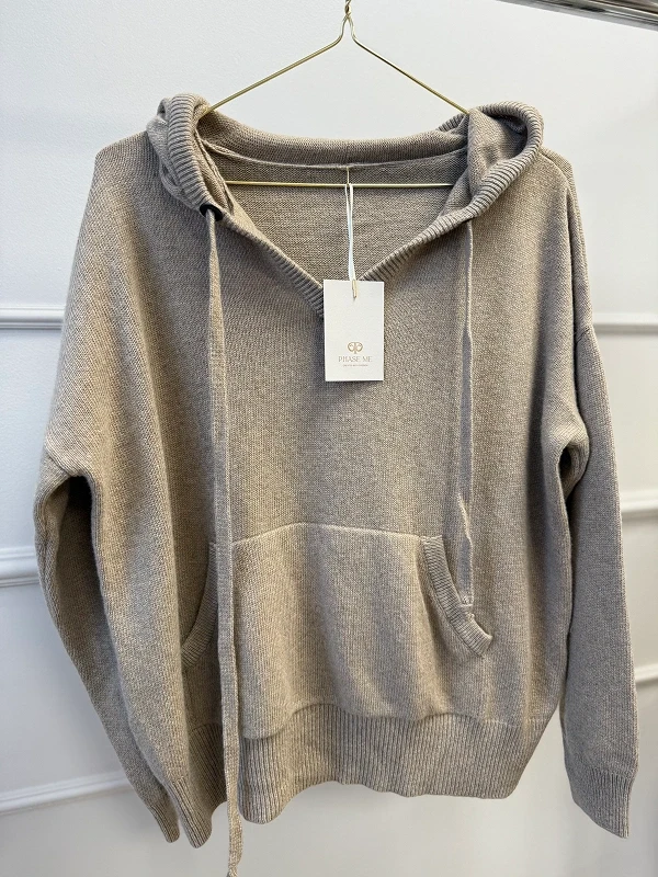 Bluza wełniana z kapturem merino